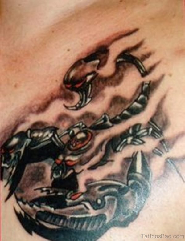 Unique Scorpion Tattoo