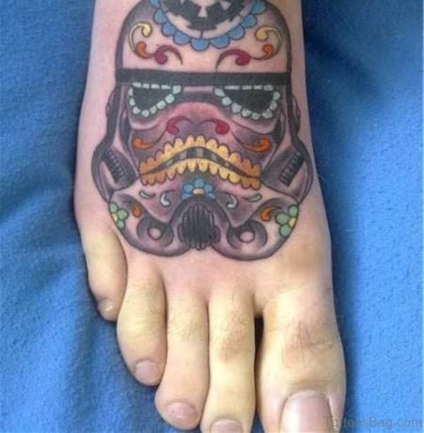 Unique Sugar Skull Tattoos On Feet