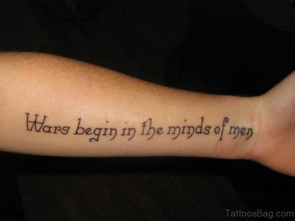 Wars Quote Tattoo On Wrist