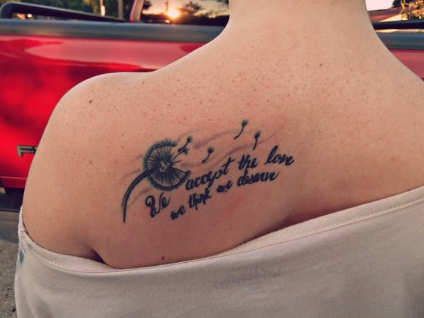 We Accept The Love Quote Tattoo