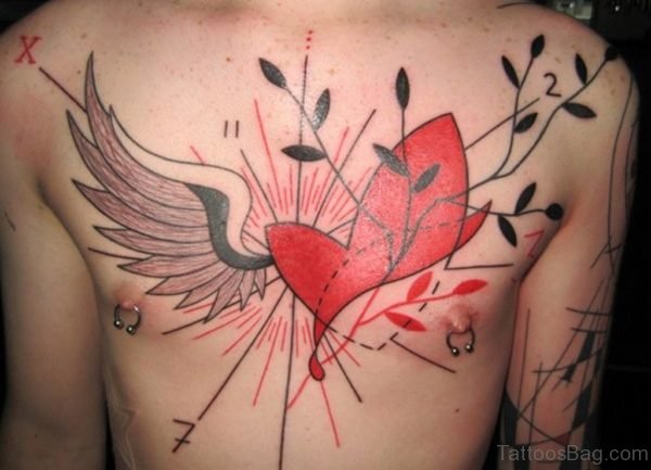 Wing And Heart Tattoo