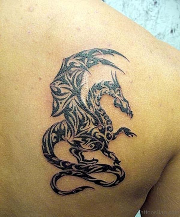 Winged Dragon Tribal Tattoo
