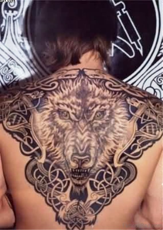 Wolf And Celtic Tattoo
