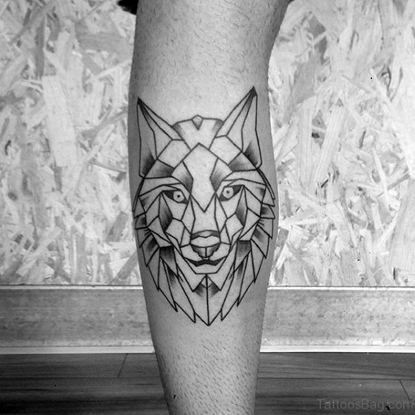 Wolf Tattoo On Leg
