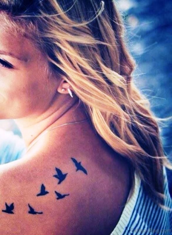 Wonderful Birds Shoulder Tattoo