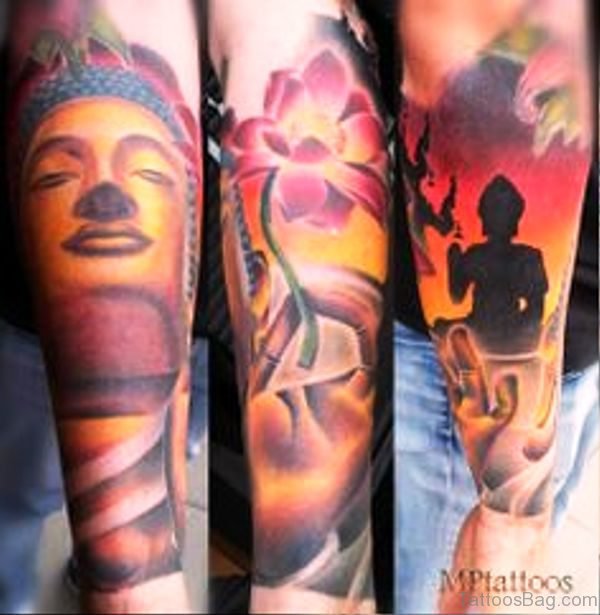 Wonderful Buddha Tattoo Full Sleeve