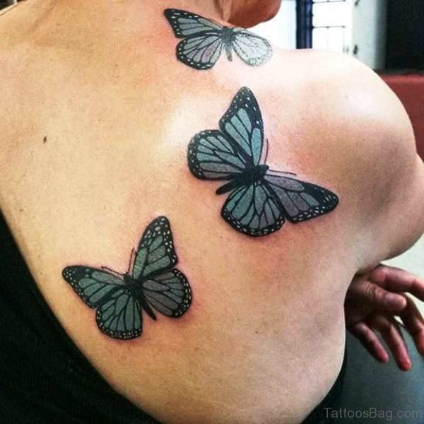 Wonderful Butterfly Tattoo On Shoulder