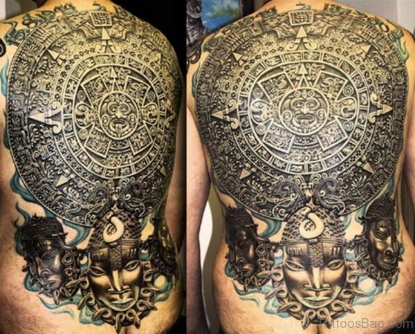 Wonderful Full Back Tattoo