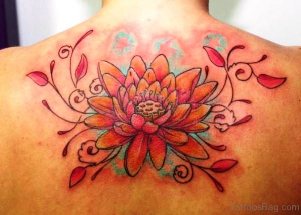 Wonderful Neck Tattoo Design