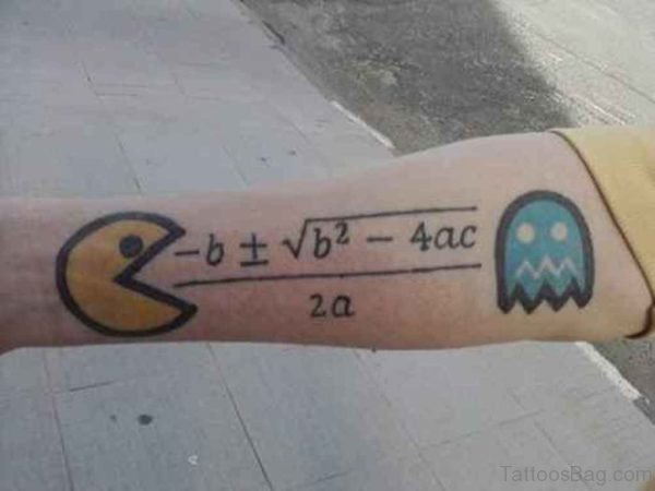 Wonderful Pacman Wrist Tattoo