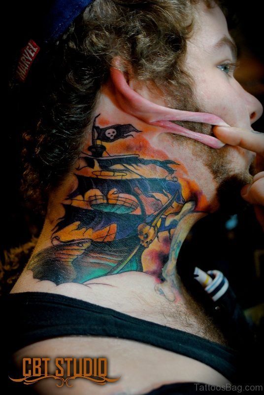 Wonderful Tattoo On Neck