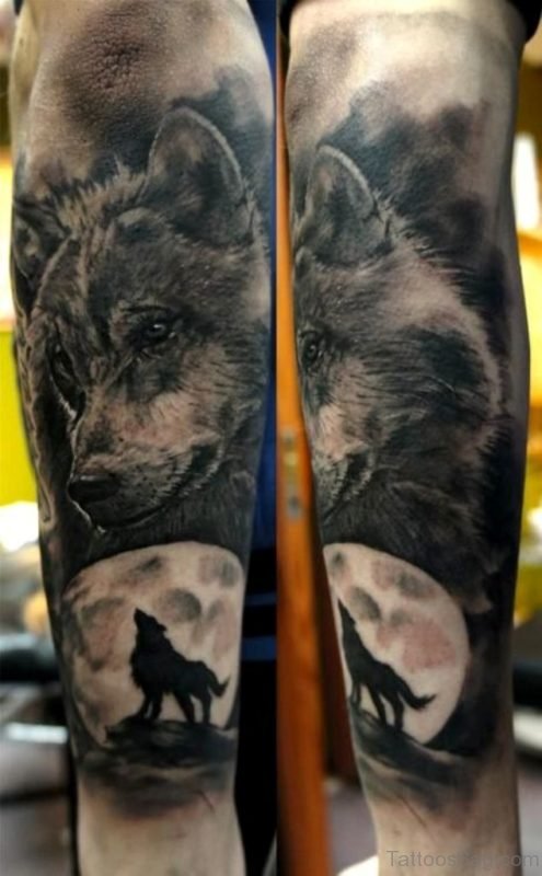 Wonderful Wolf Tattoo On Arm