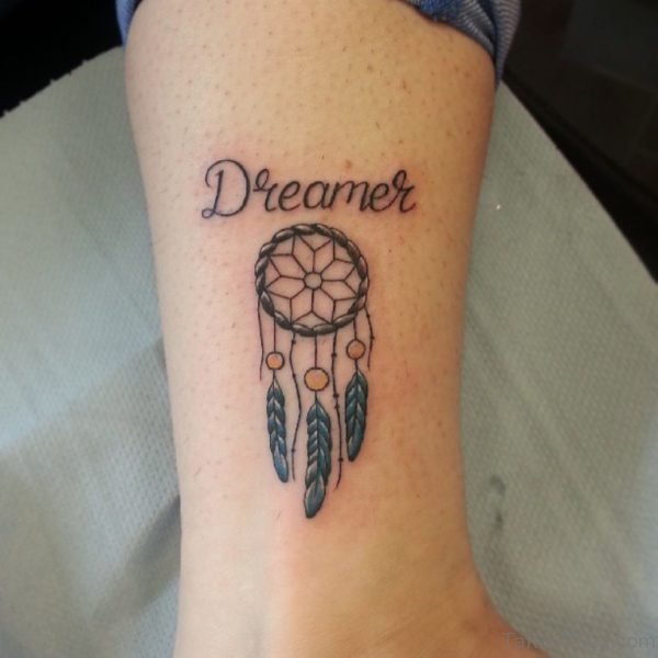 Word And Dreamcatcher Tattoo