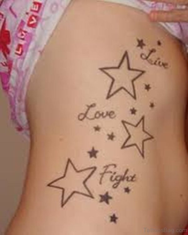 Word And Stars Tattoo