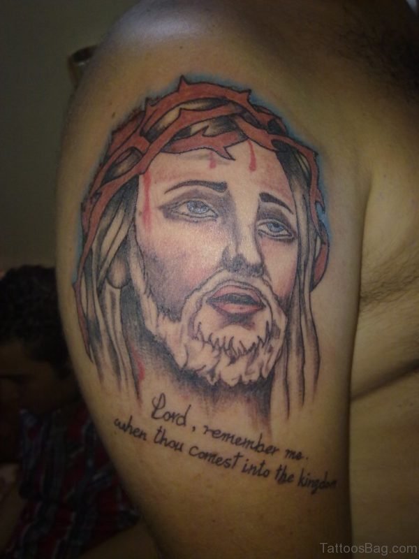Wording And Jesus Tattoo 