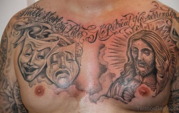 Wording And Jesus Tattoo