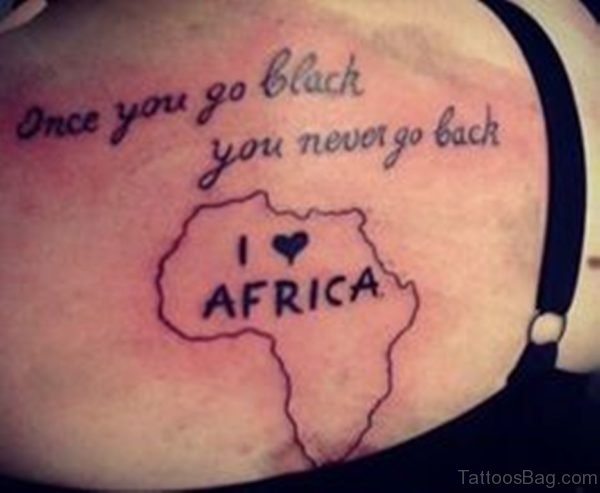 Wording And Map Tattoo