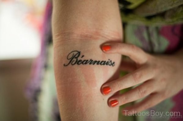 Wording Tattoo Design On Arm