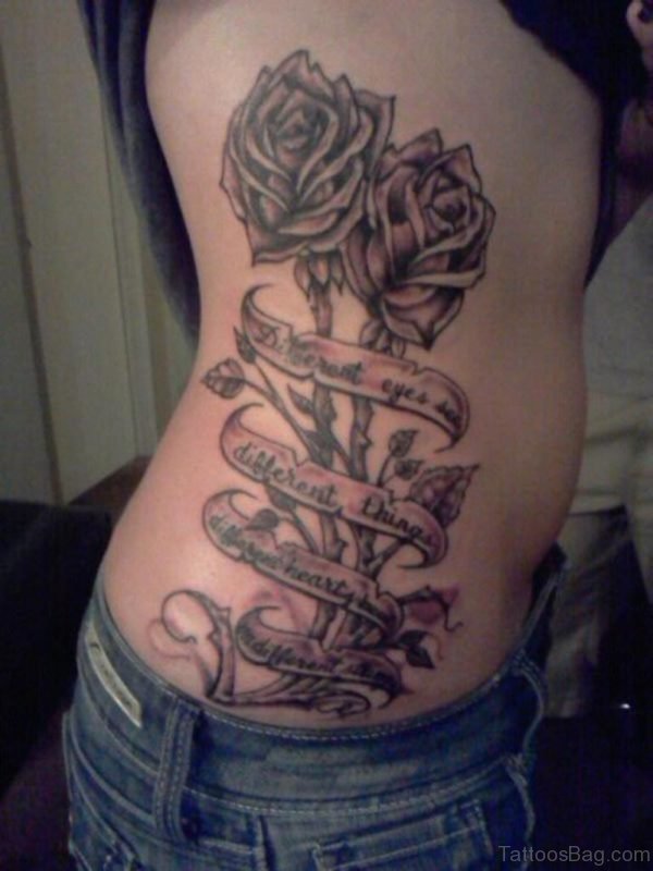 Wording With Rose Tattoo