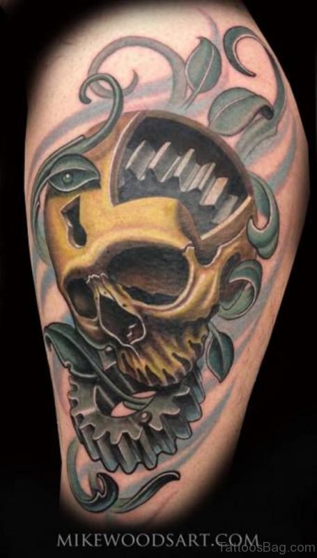 Yellow Skull Tattoo 