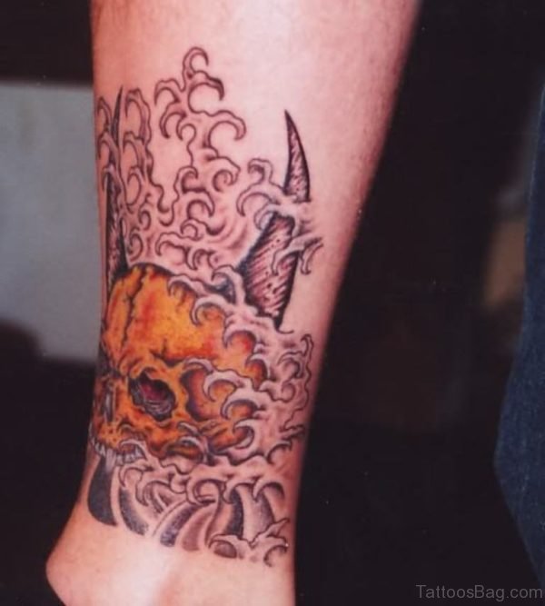 Yellow Skull Tattoo