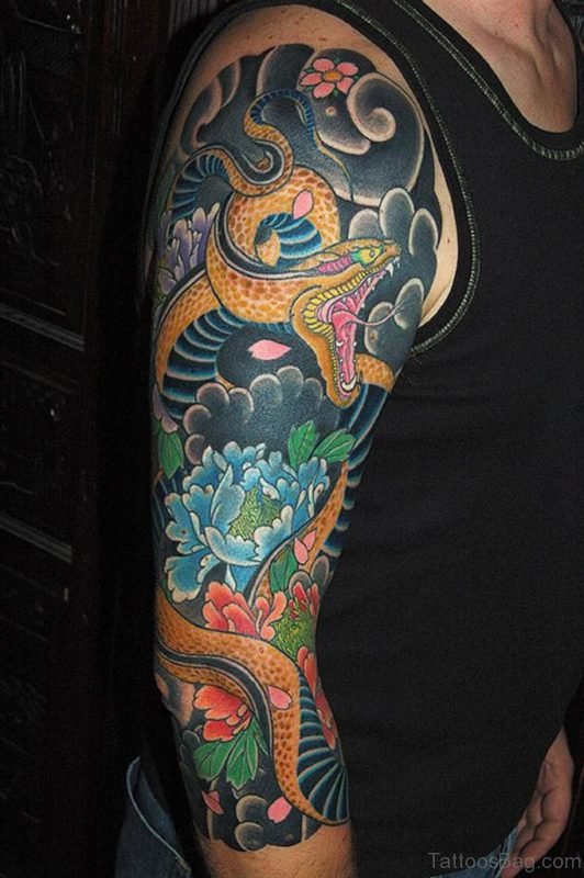 Yellow Snake Tattoo