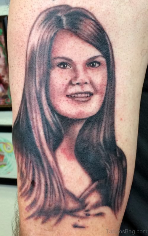 Young Girl Portrait Tattoo