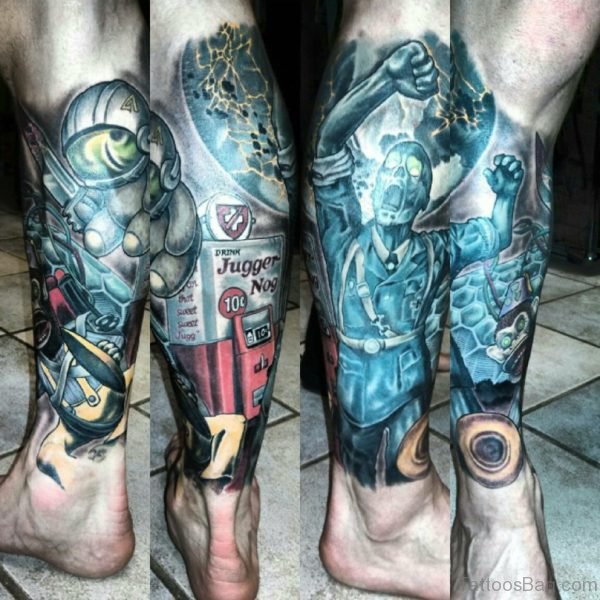 Zombies Leg Tattoo