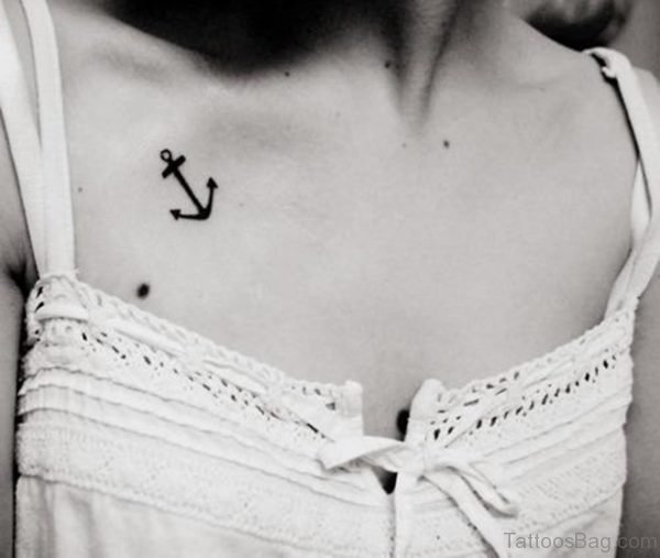 All Anchor Tattoo on Shoulder for Women TB1