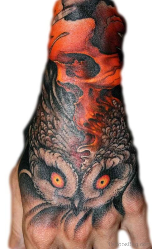 3D Owl Tattoo