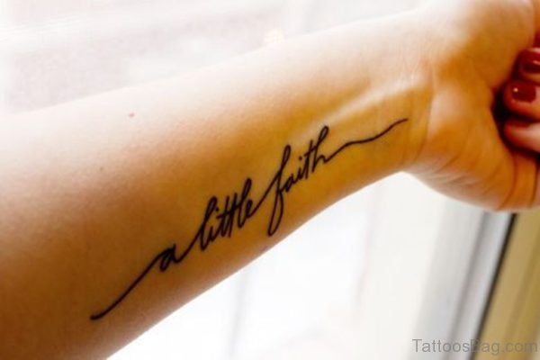 A Little Faith Tattoo On Wrist 