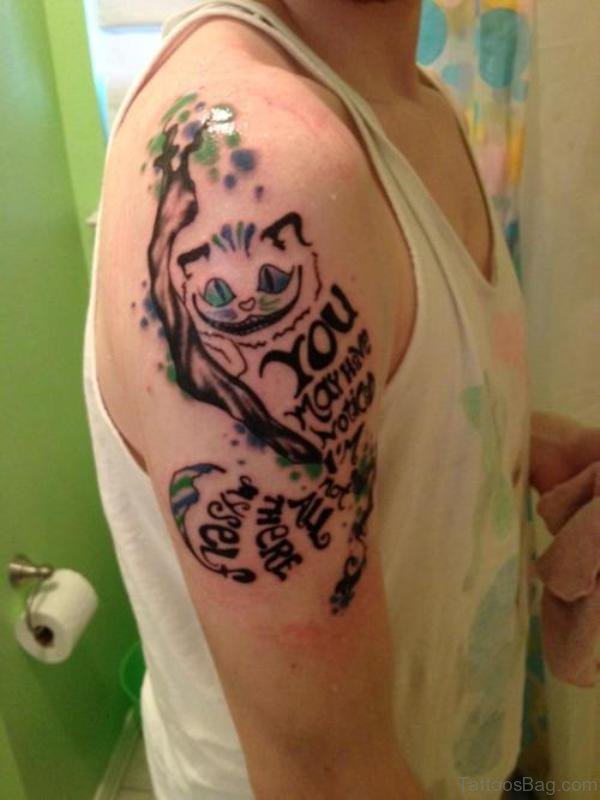 Adorable Cat Shoulder Tattoo