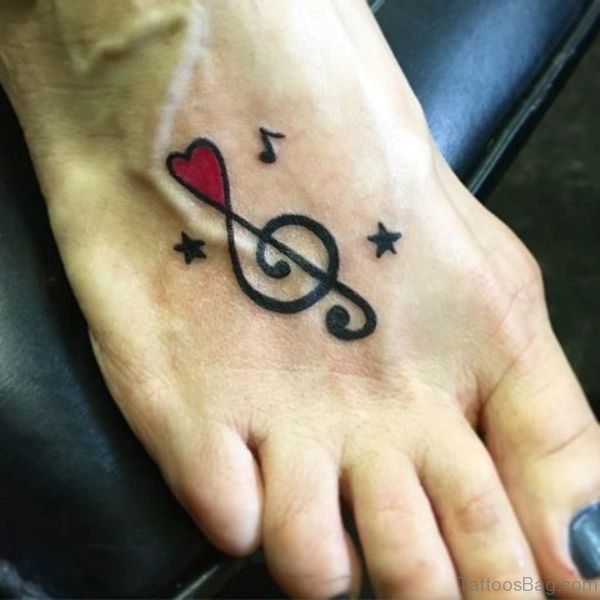 Adorable Musical Note Tattoo