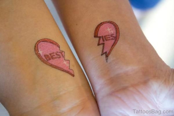 Amazing Broken Heart Tattoo On Wrist