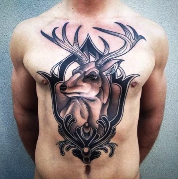 Amazing Buck Tattoo Design
