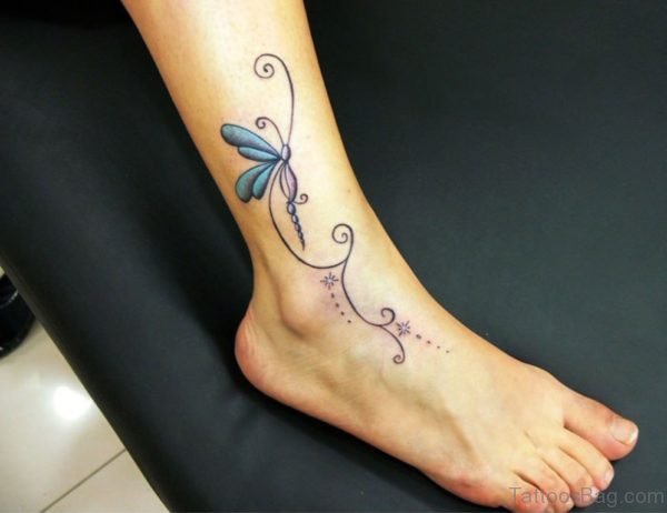 Amazing Butterfly Ankle Tattoo