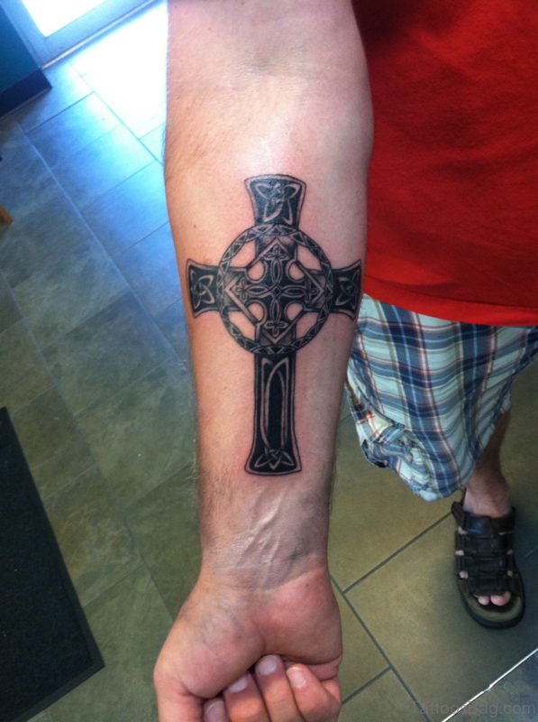 Amazing Cross Tattoo on Arm