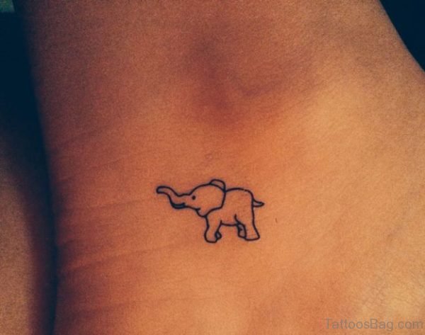 Amazing Elephant Tattoo On Foot 1