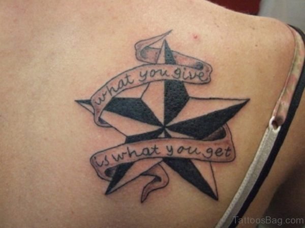 Amazing Star Nautical Tattoo