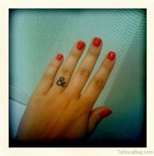 Ampersand Finger Tattoo