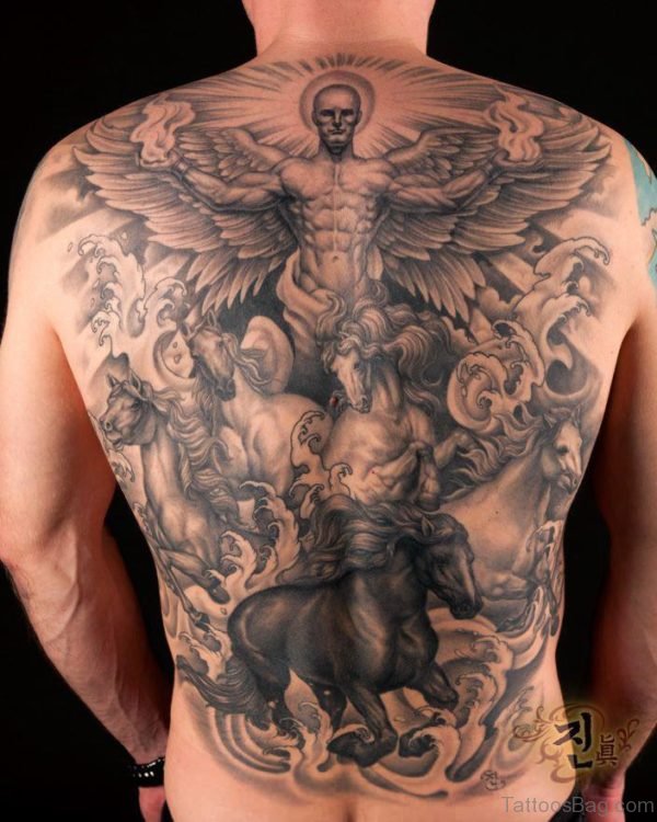 Angel And Devil Wings Tattoo BT1012