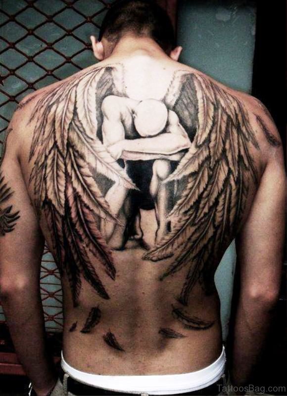 Angel Tattoo On Back