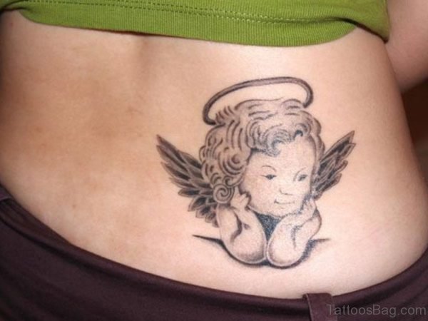 Angel Tattoo On Waist SH111