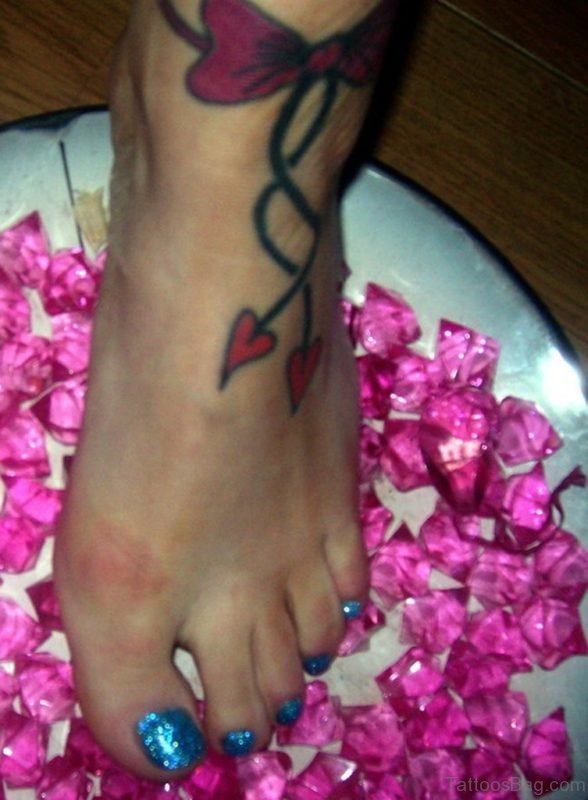 Ankle Bow Tattoo