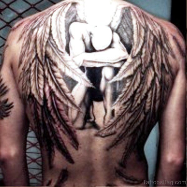 Archangel Tattoo On Back Image