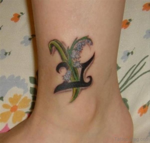 Aries And Gemini Tattoo On Ankle 