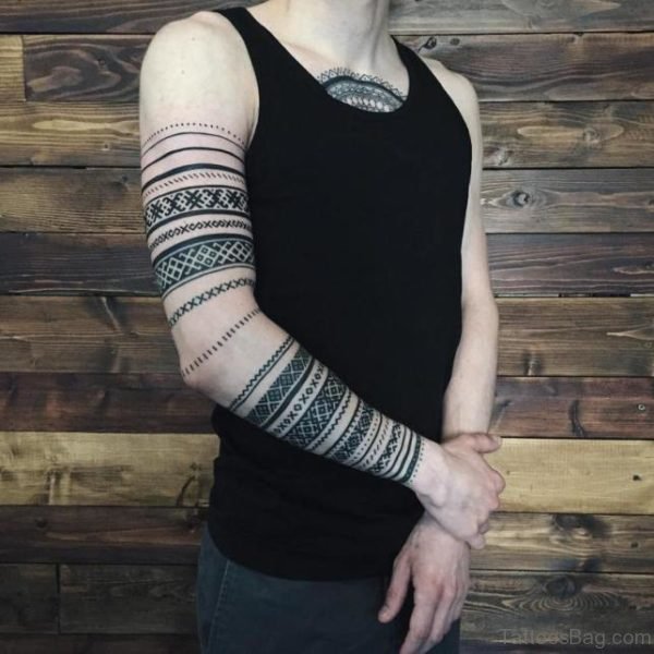 Armband Tattoo On Full Sleeve 