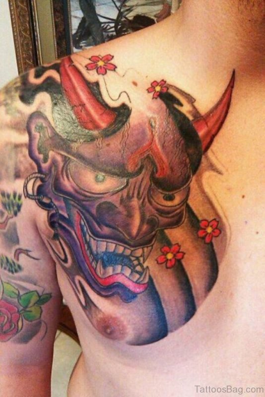 Asian Mask Tattoo