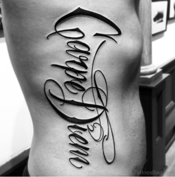 Attractive Carpe Diem Tattoo On Rib