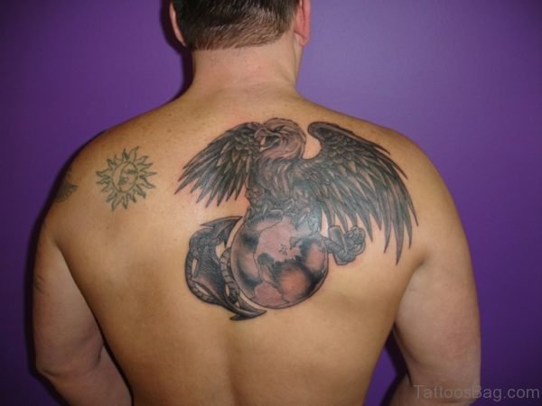 Attractive Eagel Tattoo On Back